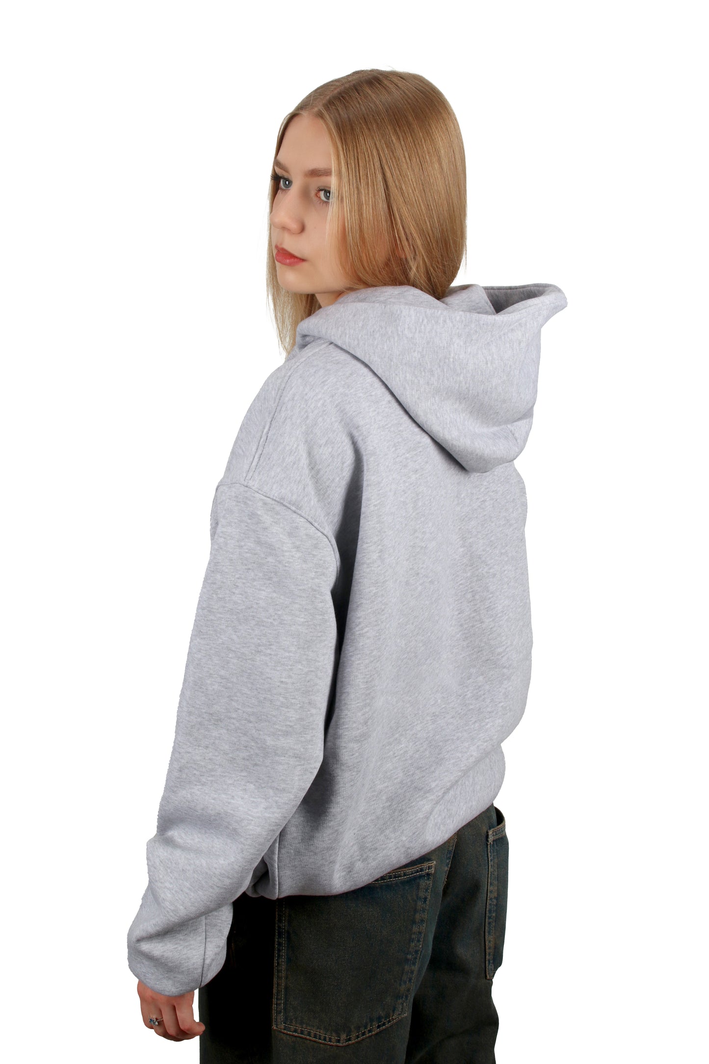 OVERSIZED HOODIE LIGHT GREY