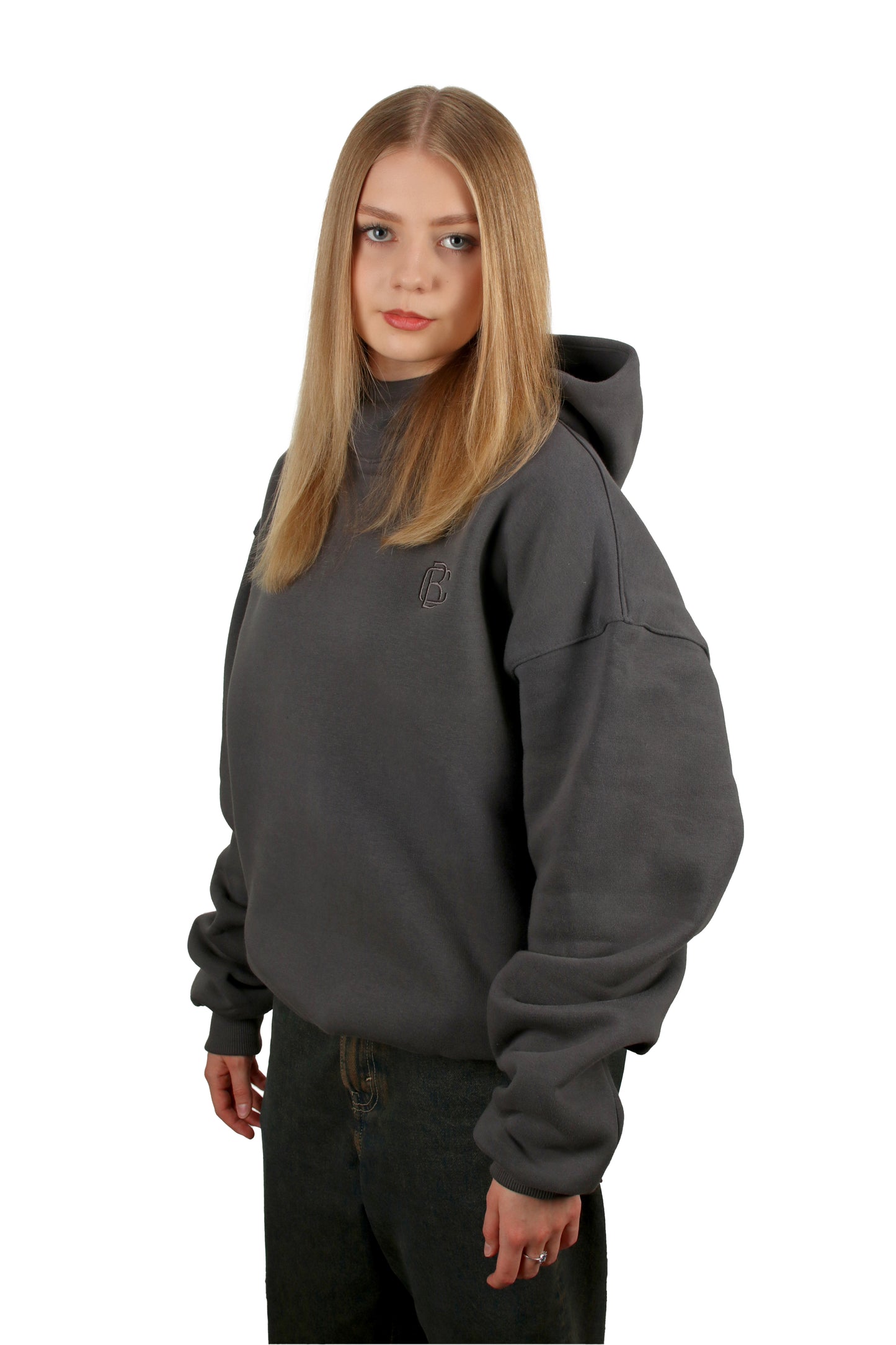 OVERSIZED HOODIE DARK GREY